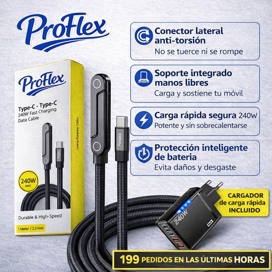 ProFlex 240W – Carga Ultrarrápida con Soporte Inteligente